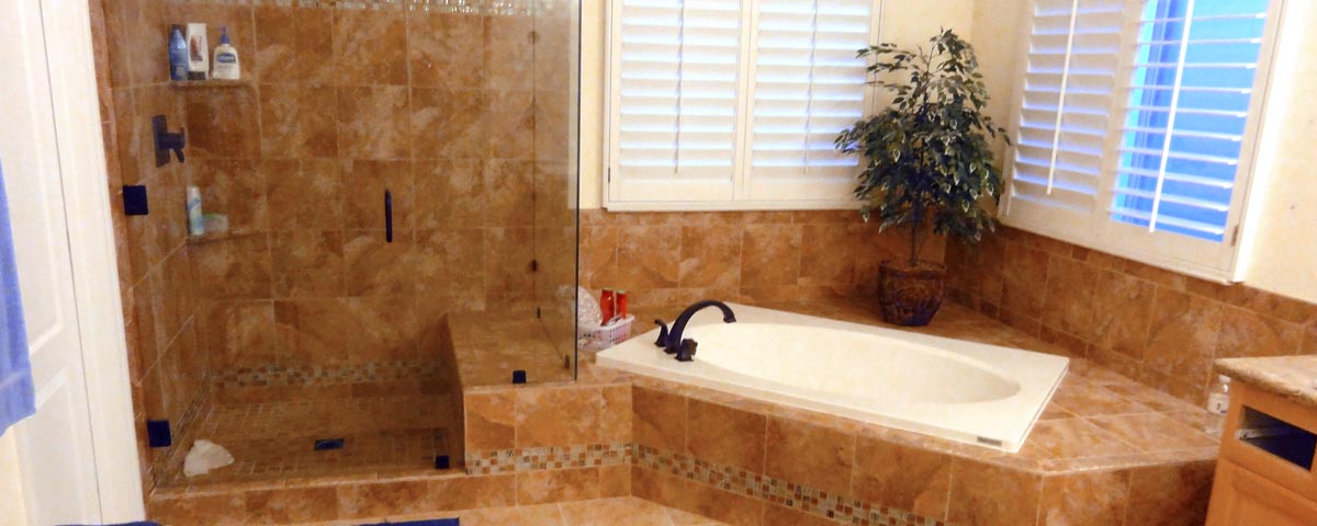 Las Vegas masterbath remodel with tile install