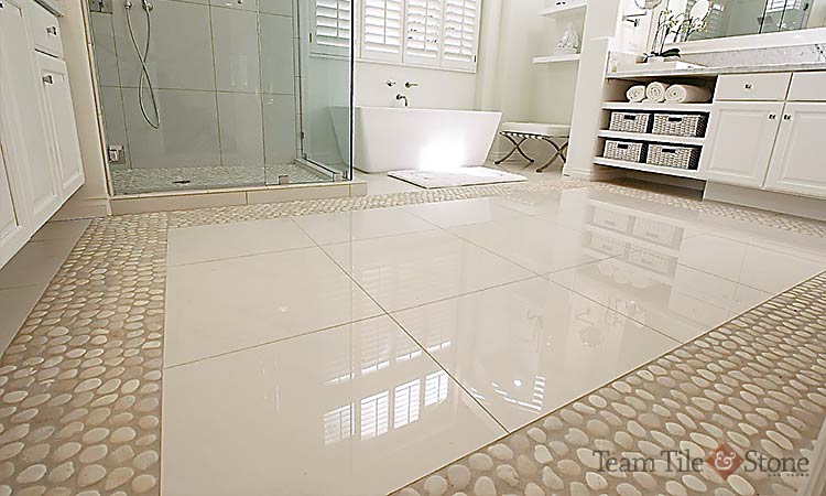 Marble inlay stone floor